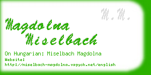 magdolna miselbach business card